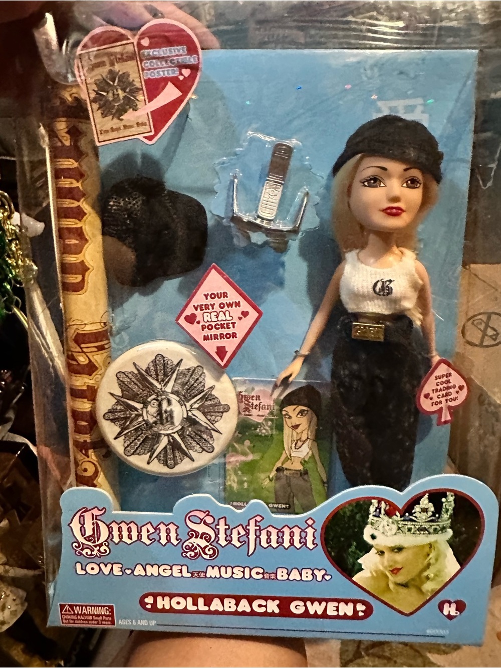 Harajuku Lovers Gwen Stefani Doll - Black, White, Blue, Pink